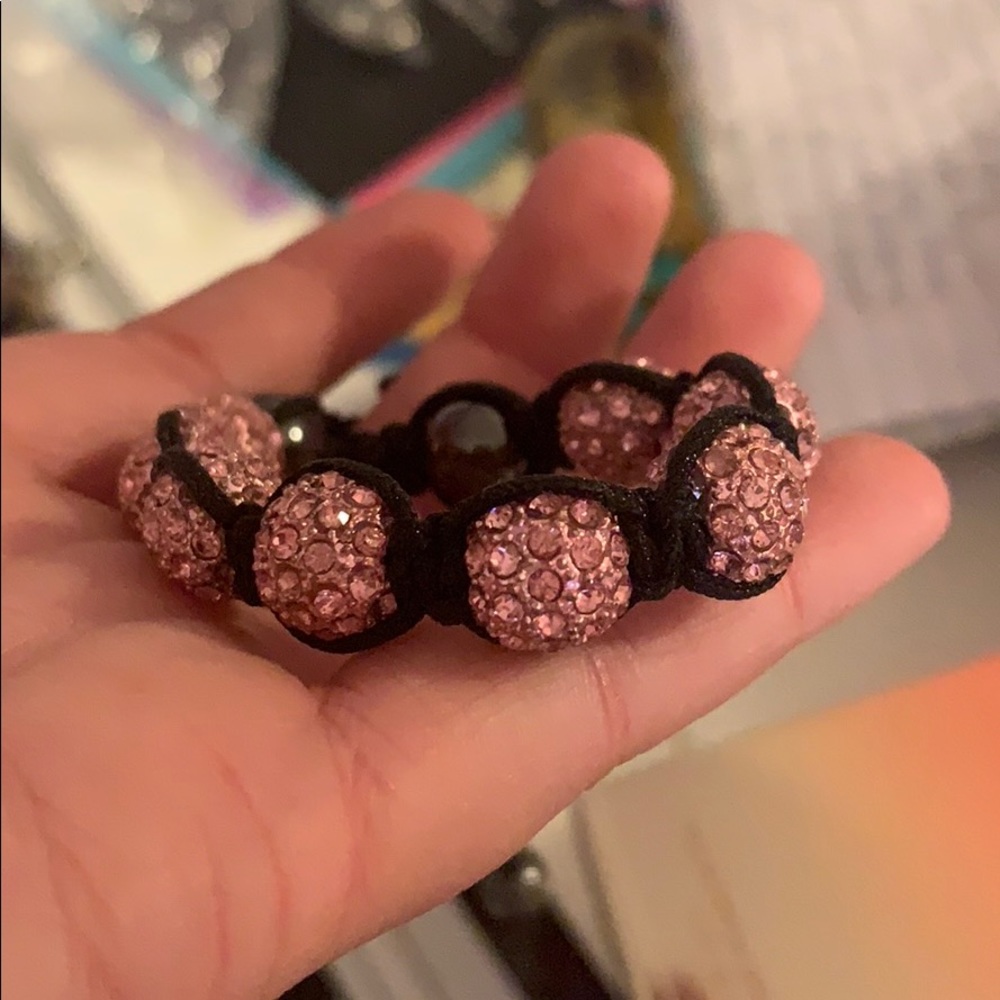 Pink and black adjustable bractilet